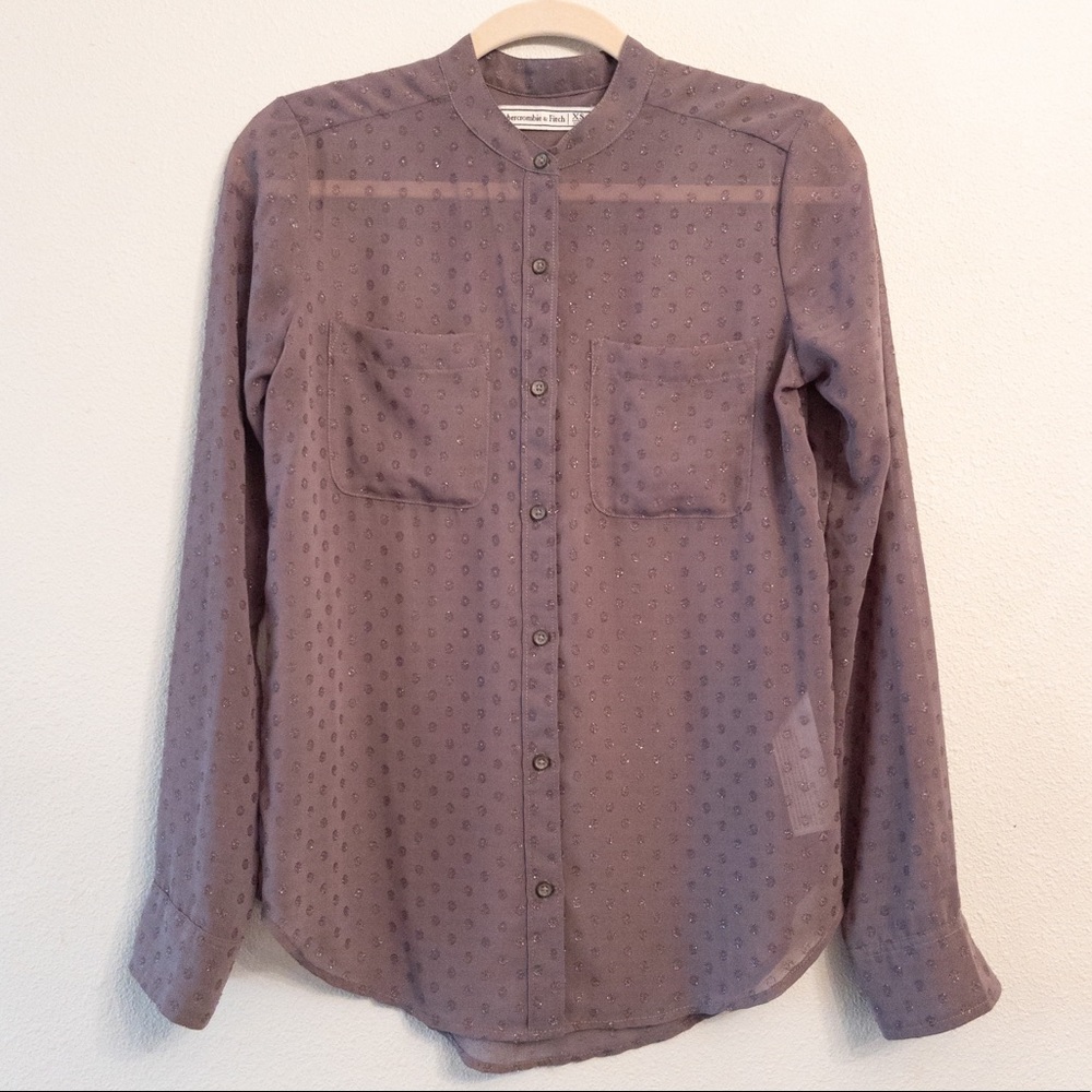 Abercrombie & Fitch Swiss Dot Shimmer Blouse XS